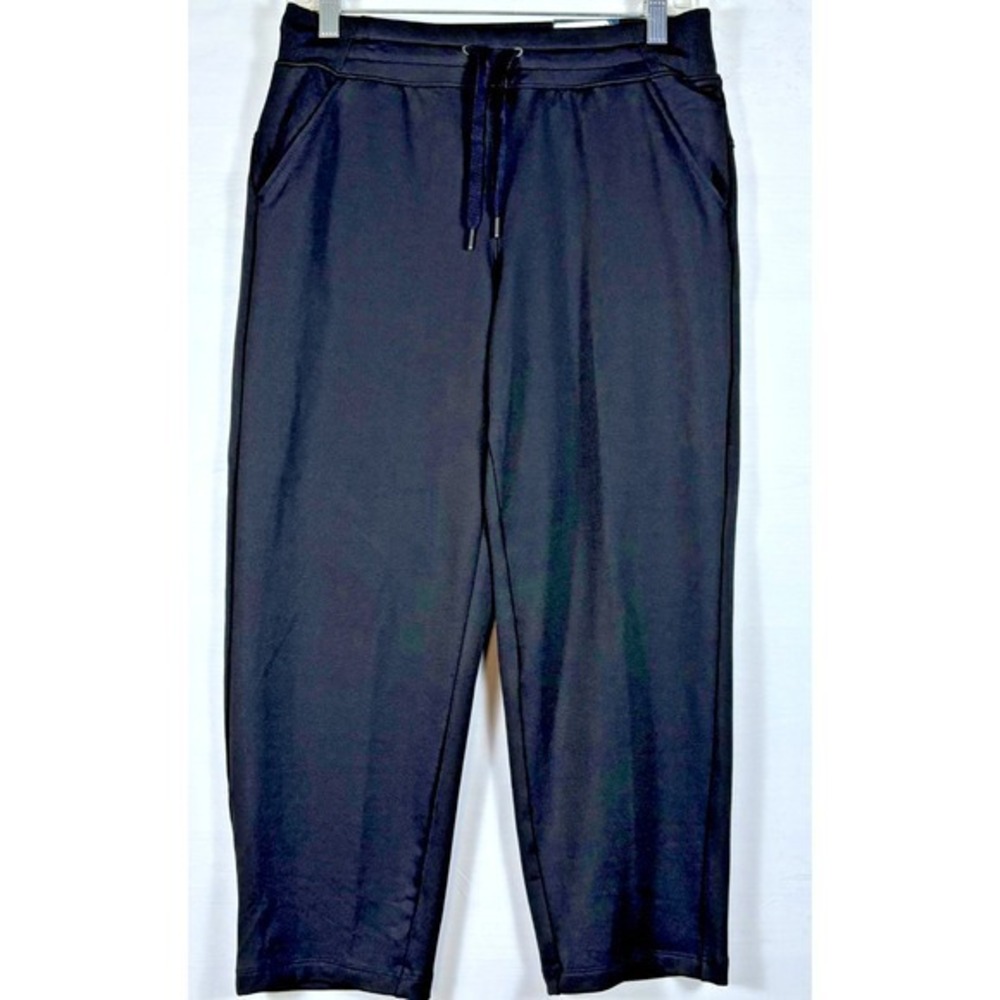 TEK GEAR ON-THE-GO FITNESS  Women's CAPRI PANTS mid rise Black wicking Small NWT